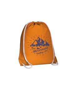 Zainetto in cotone 135 g/m2 con chiusura a strozzo Handle Zainetto in cotone 135 g/m2 con chiusura a strozzo Handle