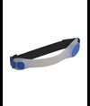 Luce di sicurezza con LED in colore BLU in plastica gommata con bracciale chiusura