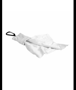 Portachiavi a moschettone con panno pulisci lenti/schermi in microfibra di poliestere