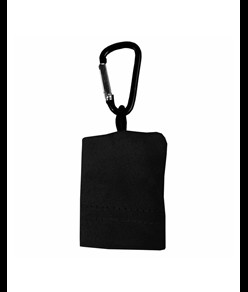 Portachiavi a moschettone con panno pulisci lenti/schermi in microfibra di poliestere