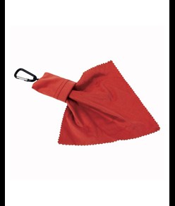 Portachiavi a moschettone con panno pulisci lenti/schermi in microfibra di poliestere