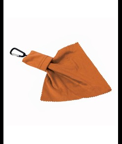 Portachiavi a moschettone con panno pulisci lenti/schermi in microfibra di poliestere