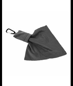 Portachiavi a moschettone con panno pulisci lenti/schermi in microfibra di poliestere