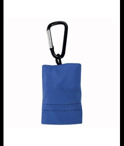 Portachiavi a moschettone con panno pulisci lenti/schermi in microfibra di poliestere