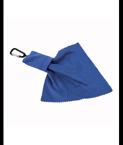 Portachiavi a moschettone con panno pulisci lenti/schermi in microfibra di poliestere