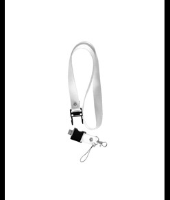Chiavetta USB 4 Gb con nastro da collo e moschettone. Possibilità di import su richiesta