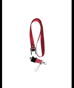 Chiavetta USB 4 Gb con nastro da collo e moschettone. Possibilità di import su richiesta