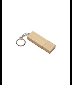 Chiavetta USB 4 Gb in legno con portachiavi in metallo