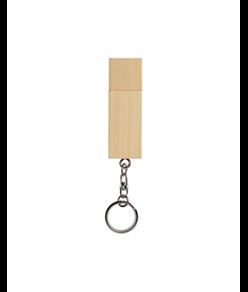 Chiavetta USB 4 Gb in legno con portachiavi in metallo