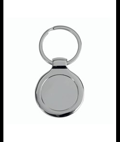 Portachiavi in metallo tondo, adatto anche a logo resina