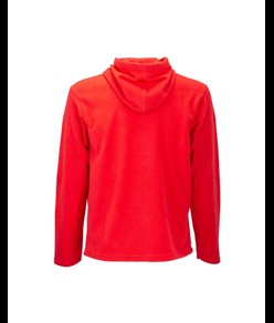 Felpa da uomo a zip intera in micropolar, con cappuccio e 2 tasche frontali