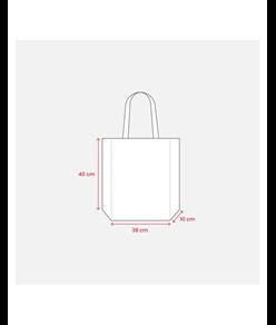 Shopper con soffietto in TNT laminato 100 g/m2 termosaldato, manici lunghi Handle