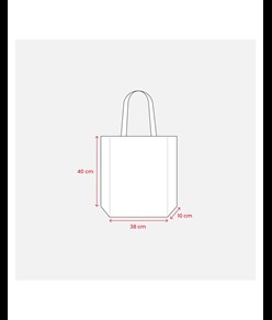 Shopper con soffietto in TNT laminato 100 g/m2 termosaldato, manici lunghi Handle