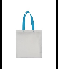 Shopper con soffietto in TNT laminato 100 g/m2 termosaldato, manici lunghi Handle