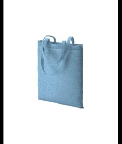 Shopper in cotone riciclato 150 g/m2 effetto melange, manici lunghi Handle