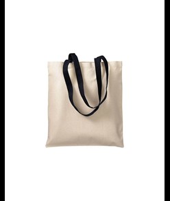 Shopper in cotone naturale 220 g/m2, manici lunghi colorati Handle