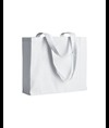 Shopper con soffietto in cotone 200 g/m2, manici lunghi Handle