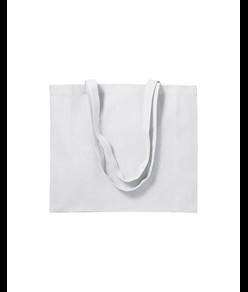 Shopper con soffietto in cotone 200 g/m2, manici lunghi Handle