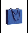 Shopper con soffietto in cotone 200 g/m2, manici lunghi Handle