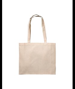 Shopper con soffietto in cotone 200 g/m2, manici lunghi Handle