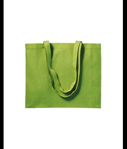 Shopper con soffietto in cotone 200 g/m2, manici lunghi Handle