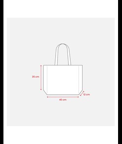 Shopper con soffietto in cotone 200 g/m2, manici lunghi Handle