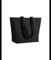 Shopper con soffietto alla base in cotone 280 g-m2, manici lunghi Handle