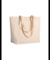 Shopper con soffietto alla base in cotone 280 g/m2, manici lunghi Handle