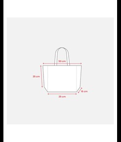 Shopper con soffietto alla base in cotone 280 g/m2, manici lunghi Handle