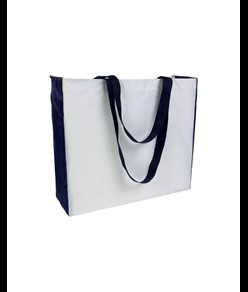 Shopper con soffietto colorato in poliestere 210D resistente al calore Handle