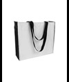 Shopper con soffietto colorato in poliestere 210D resistente al calore con lievi macchie Handle