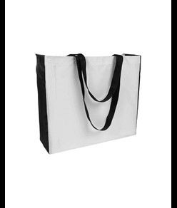 Shopper con soffietto colorato in poliestere 210D resistente al calore con lievi macchie Handle