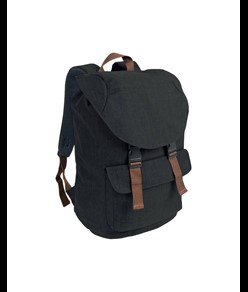 Zaino in poliestere two tone effetto melange con 2 tasche
