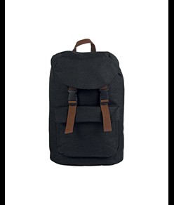 Zaino in poliestere two tone effetto melange con 2 tasche