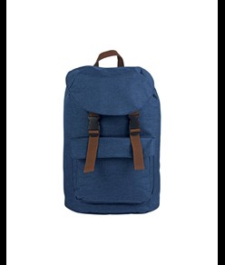 Zaino in poliestere two tone effetto melange con 2 tasche