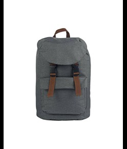 Zaino in poliestere two tone effetto melange con 2 tasche