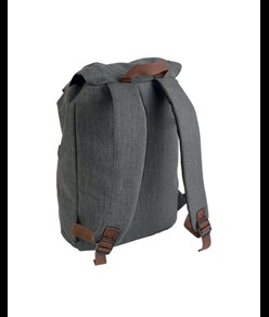 Zaino in poliestere two tone effetto melange con 2 tasche