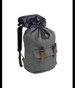 Zaino in poliestere two tone effetto melange con 2 tasche