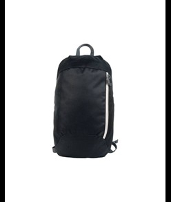 Zaino nero in poliestere 600D con 2 tasche e cerniere colorate