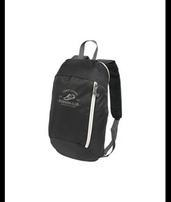 Zaino nero in poliestere 600D con 2 tasche e cerniere colorate