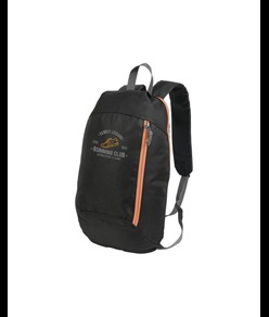 Zaino nero in poliestere 600D con 2 tasche e cerniere colorate