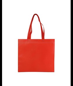 Shopper in TNT laminato, manici lunghi e soffietto Handle