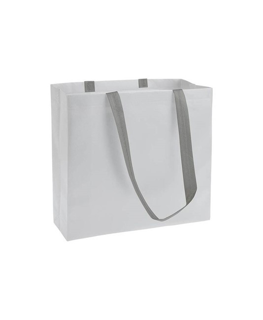 Shopper in TNT laminato, manici lunghi e soffietto Handle Shopper in TNT laminato, manici lunghi e soffietto Handle