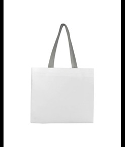 Shopper in TNT laminato, manici lunghi e soffietto Handle