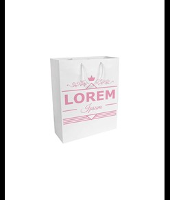 Shopper con soffietto in carta laminata opaca 157 g/m2 con rinforzo alla base Handle