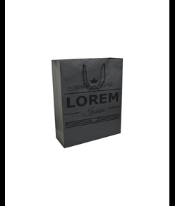 Shopper con soffietto in carta laminata opaca 157 g/m2 con rinforzo alla base Handle