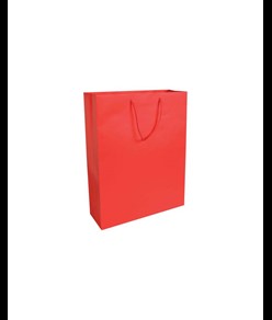 Shopper con soffietto in carta laminata opaca 157 g/m2 con rinforzo alla base Handle