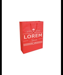 Shopper con soffietto in carta laminata opaca 157 g/m2 con rinforzo alla base Handle