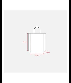 Shopper con soffietto in carta laminata opaca 157 g/m2 con rinforzo alla base Handle