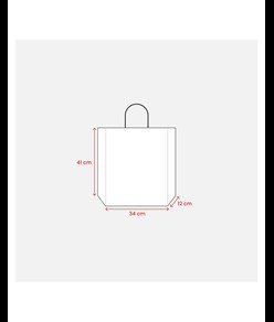 Shopper con soffietto in carta laminata opaca 157 g/m2 con rinforzo alla base Handle